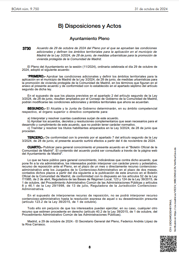 condiciones adicionales y definicion territorial para promocion vivienda protegida